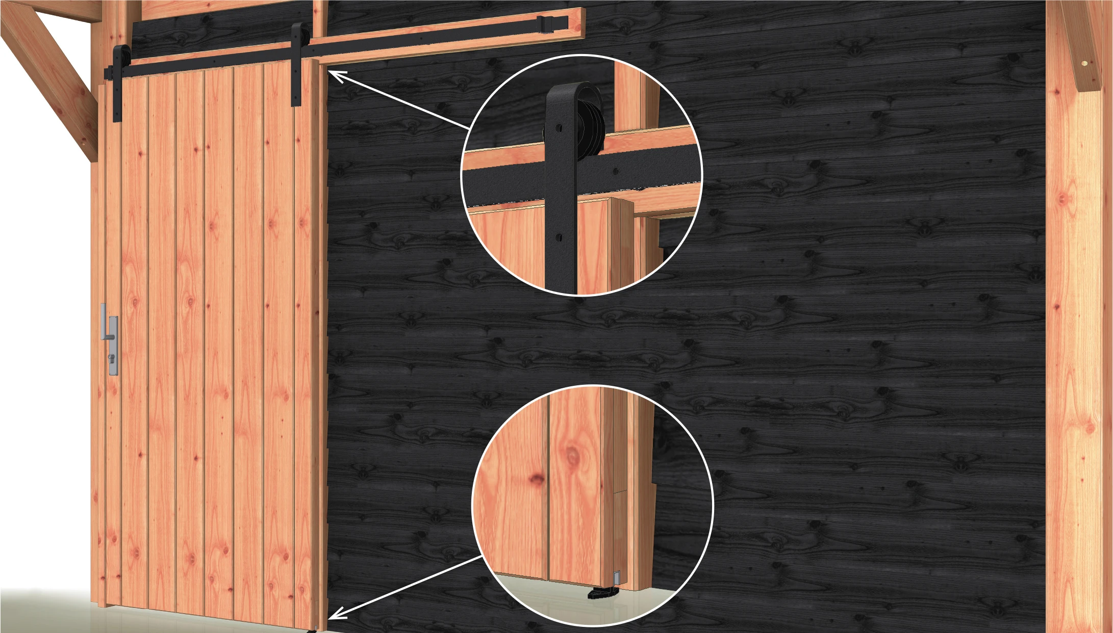 Trendhout Schuifdeur Enkel 98 x 195 cm Rechtsdraaiend - Afbeelding 2